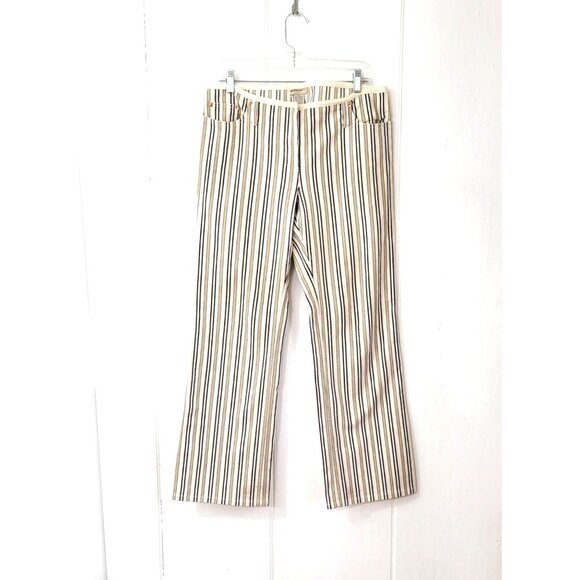 Elevenses Ticking Striped Jeans Size 12 - Picture 1 of 5